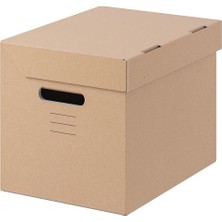 IKEA Pappıs Kapaklı Kutu, Kahverengi, 25X34X26 cm