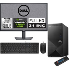 Dell Vostro 3910 mt Intel Core I7 12700 32GB 4tb SSD 21.5" Fhd Ubuntu Quadro T1000-4GB Masaüstü Bilgisayar 21N3910T1000U20 + Zetta USB Bellek