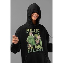 Sevbano Billie Eilish Baskılı Unisex Oversize Şarkıcı Hoodie
