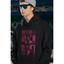 Sevbano The Weeknd Die For You Baskılı Unisex Oversize Rapper Hoodie