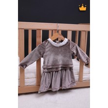 Baby Hola Kız Bebek Çocuk Şık Bayramlık Nostaljik Kadife Elbise 13542