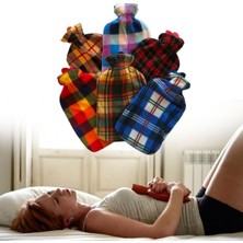 33X19 cm 2 Lt Polar Kılıflı Termofor Sıcak Su Torbası Karın Ağrısı Bel Ayak Isıtıcı 3 Adet