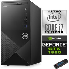 Dell Vostro 3910 mt Intel Core I7 12700 32GB 2tb SSD 21.5" Fhd Windows 11 Home Nvidia Nvidia GTX1650-4GB Masaüstü Bilgisayar 21N3910GTX1650H19 + Zetta USB Bellek