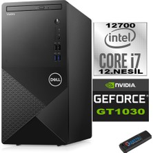 Dell Vostro 3910 mt Intel Core I7 12700 32GB 2tb SSD 21.5" Fhd Windows 11 Home Nvidia GT1030-4GB Masaüstü Bilgisayar 21N3910GT1030H19 + Zetta USB Bellek