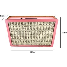 Zarif İnci Hedefli Para Biriktirme Kutusu 10.000 Pembe Kumbara