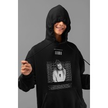 Sevbano Billie Eilish Baskılı Unisex Oversize Şarkıcı Hoodie