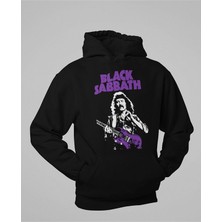 Sevbano Black Sabbath Baskılı Unisex Oversize Rock Metal Hoodie