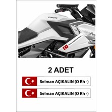 Sticker Usta Kişiye Özel Kan Grubu Oto Sticker Motosiklet Yapıştırma 2 Adet Q43