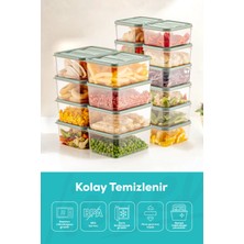 Vienev 20LI Buzdolabı Düzenleyici Organizer Mikrodalgaya Uygun Difriz Saklama Kabı Mint