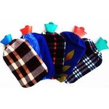 33X19 cm 2 Lt Polar Kılıflı Termofor Sıcak Su Torbası Karın Ağrısı Bel Ayak Isıtıcı 5 Adet