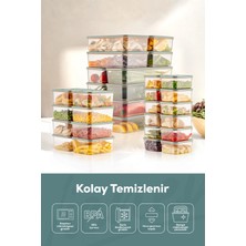 Vienev 30LU Buzdolabı Düzenleyici Organizer Mikrodalgaya Uygun Difriz Saklama Kabı Mint