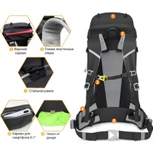 Go Veform Outdoor Kamp ve Yürüyüş Sırt Çantası (60+5 Litre) Siyah 1617