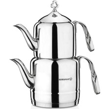 Korkmaz A211 Çaydanlık Takımı 2 lt Paslanmaz Çelik Malzeme ile Şık ve Kullanışlı