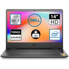 Dell Vostro 3400 Intel I3-1115G4 8gb Ram 256GB SSD Intel UHD Graphics 14" Fhd Işıklı Klavye Freedos Dizüstü Bilgisayar+Snertech Çanta