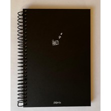 Colornote Papirüs Mini Serisi Kareli Defter, Spiralli, Sert Kapaklı, 16 x 23 Cm, 100 Yaprak (Ön Kapakta Radyo Çizimli)