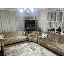 Btf Home Parlak Kadife 3 3 1 1 Koltuk Örtüsü Takımı| Kanepe Kılıfı| Çekyat Örtüsü| Koltuk Kılıfı