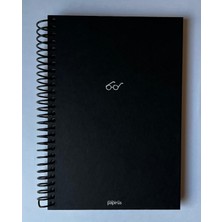 Colornote Papirüs Mini Serisi Kareli Defter, Spiralli, Sert Kapaklı, 16 x 23 Cm, 100 Yaprak (Ön Kapakta Gözlük Çizimli)