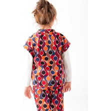 Plant Mini Kids – Garden Turuncu/kırmızı Renk, %100 Pamuk, V Yaka Süveter