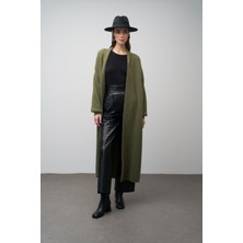 Olcay Uzun Salaş Triko Hırka HAKİ 8245