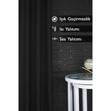 Leminor Siyah Oyuncu Perdesi - Dekor Perdesi - Işık Geçirmez - Ekstraforlu Blackout Karartma Güneşlik