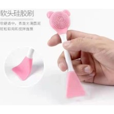Ttt Silikon Yüz Temizleme Fırçası ve Maske Uygulama Spatulası Yüz Bakım