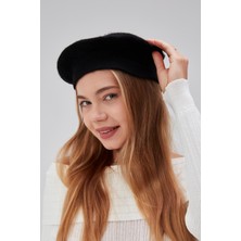 Derikem Kep Kadın Sanatçı Ressam Şapkası Klasik Fransız Bere Moda Sanatçı Şapkası Bere Keçe Fransız Şapka