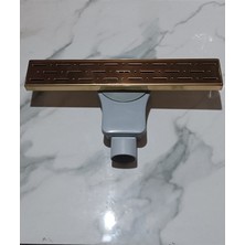 Vegalıne 30CM Gold Yersifonu Paslanmaz 304 Duş Kanalı Banyo Gideribanyo Süzgeciyer Sifonu Gold   30CM