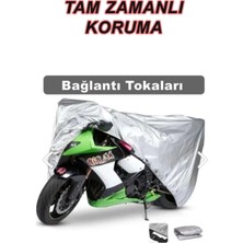 Narnuga Volta Vsr Elektrikli Uyumlu Arka Çanta (Bağlantı Ve Kilit Uyumlu) 4 Mevsim Koruyan Motosiklet Brandası Gri