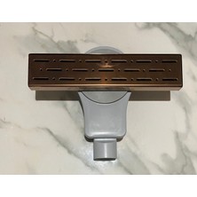 Vegalıne 40 cm Rose Gold Yer Sifonu Paslanmaz 304 Duş Kanalı Banyo Gideri Banyo Süzgeci Yer Sifonu Rose Gold 40 cm