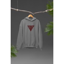 Nulivez Filistin Tasarımı Sırt Baskılı Yüksek Kalite Kapüşonlu Kanguru Cepli Unisex Oversize Sweatshirt