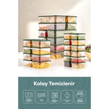 Vienev 30LU Buzdolabı Düzenleyici Organizer Mikrodalgaya Uygun Difriz Saklama Kabı Yeşil