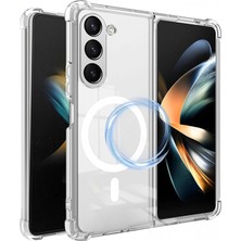 FitCase Samsung Galaxy Z Fold6 Kılıf Magsafe Özellikli Şeffaf Silikon Kapak