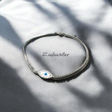 Ada Damla Taşlı Minimal Charm Kolye