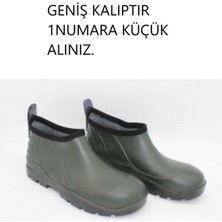 Reçber Kaymaz Taban Yeşil Kısa Bahçe İş Ayakkabısı SB Güvenlik Standardı ile Asker Yeşili