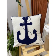 Punch (Panç) Nakışlı %100 Pamuklu Kumaş Kırlent Kılıfı