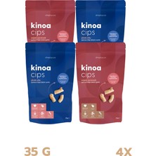 Slimplus Glutensiz Vegan Yağsız Kinoa Cips Mix Paket 4 Paket 35 gr