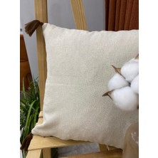 Punch (Panç) Nakışlı %100 Pamuklu Kumaş Kırlent Kılıfı