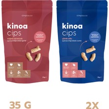 Slimplus Glutensiz Vegan Yağsız Kinoa Cips Mix Paket 2 Paket 35 gr