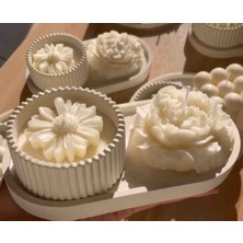 Meltt Candle 3'lü Şakayık Set Dekoratif Mum