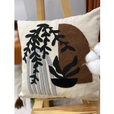 Punch (Panç) Nakışlı %100 Pamuklu Kumaş Kırlent Kılıfı