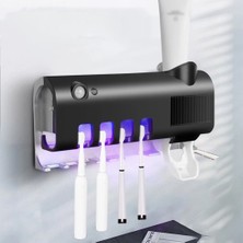 Otomatik Diş Macunu Sıkıcı, Uv Sterilizasyonlu, Çoklu Fırça Tutucu, (Şarjlı ve Solarlı), Kurulumu Kolay, Multi Fonksiyonel, Dekoratif