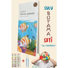 Okyanus Yeni Sulu Boya Boyama Kitabı Seti, Montessori Painting, Boya ve Fırçalı 20 Yaprak