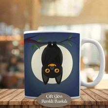 Halloween Sevimli Yarasa ve Dolunay Kupa Bardak Hediyelik-227