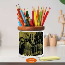 Takım Elbiseli Mustafa Kemal Atatürk Ahşap Seramik Kalemlik-750