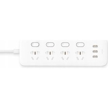 Xiaomi Mijia Priz 4'lü Power Strip 3 Usb'li Uzatma Kablosu