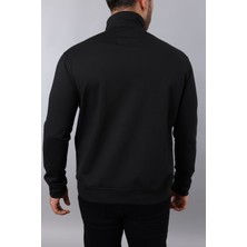 A02Teks Erkek Uzun Kollu Slim Fit Pamuklu Yarım Fermuarlı Sweatshirt