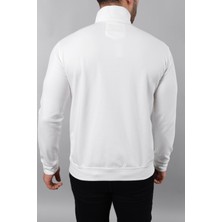 A02Teks Erkek Uzun Kollu Slim Fit Pamuklu Yarım Fermuarlı Sweatshirt