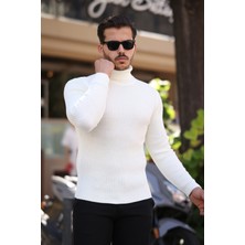 A02Teks Erkek Slim Fit Balıkçı Yaka Fitilli Kalın Kazak