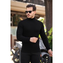 A02Teks Erkek Slim Fit Balıkçı Yaka Fitilli Kalın Kazak