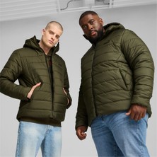 Puma Essential Padded Erkek Haki Kapüşonlu Mont
